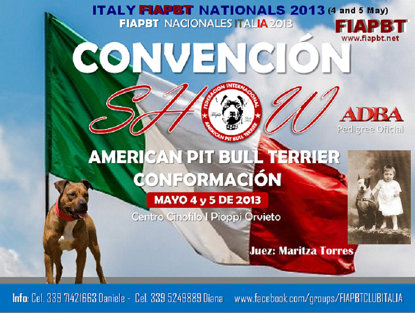 ITALIA NATIONALS CONFORMATION 2013