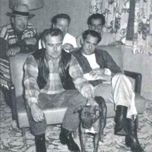 BACK ROW KLEES, SILIVAN AND JOHNNY ELLIS. FRONT ROW MAURICE CARVER, MISS KITTY AND JEROME HERNADEZ