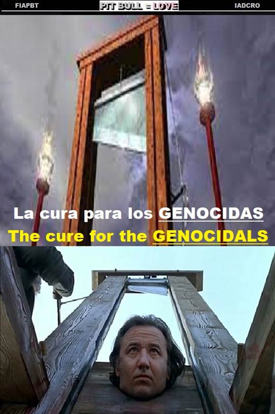 LA CURA PARA LOS GENOCIDAS